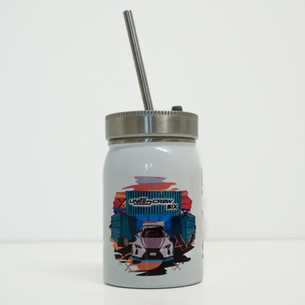 Kubek termiczny ze słomką United 500ml